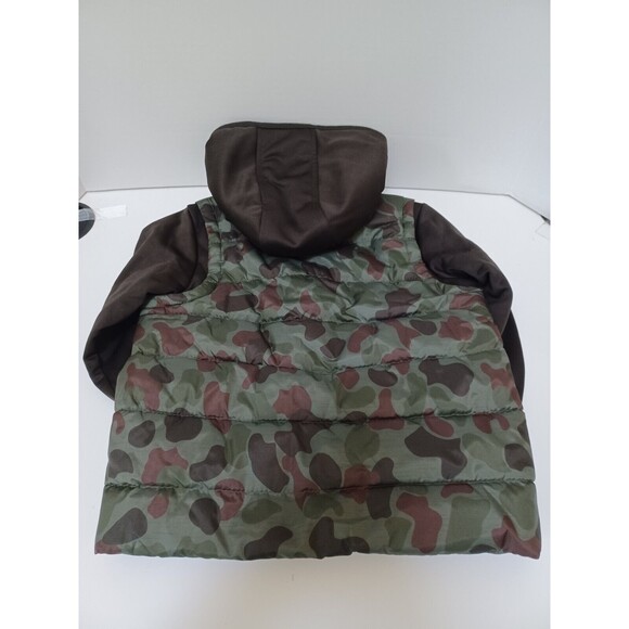 NWT Old Navy Camo Vest Hoodie Puffer Jacket Boys XS 5 - Picture 3 of 6